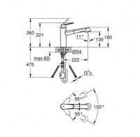 GROHE EURODISC COSMOPOLITAN COCINA